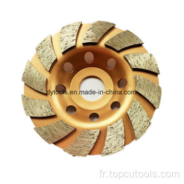 Roue de meulage de diamant de 100 mm pour le polissage en marbre / béton / granit